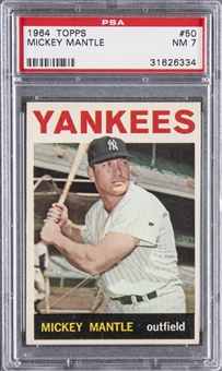 1964 Topps #50 Mickey Mantle – PSA NM 7